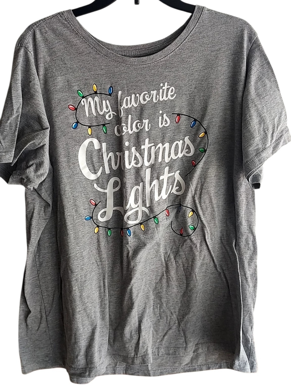 Holiday Time Gray Graphic Holiday Tee